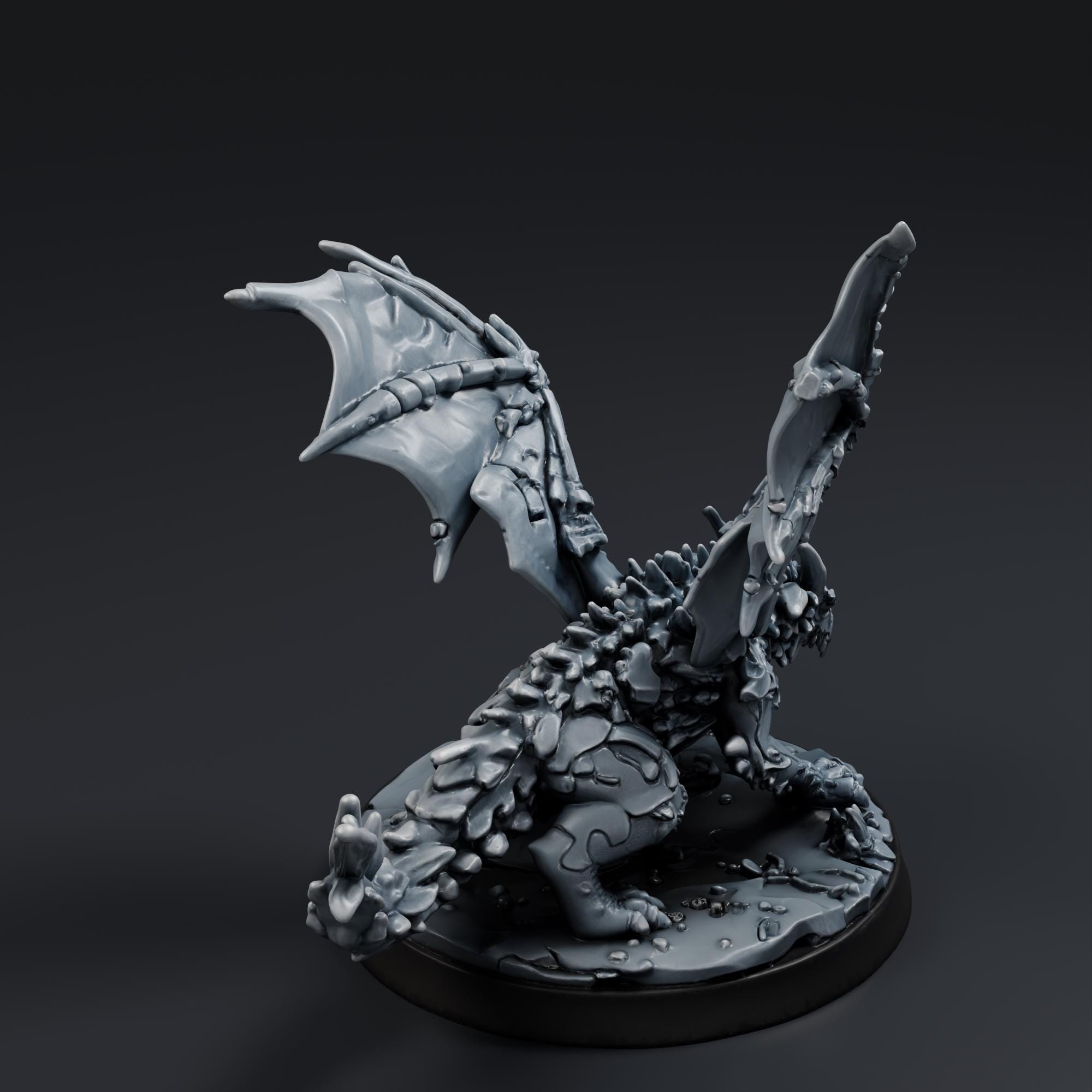 Frost Dragon STL File - Fantasy Tabletop Miniature 28mm Wargaming 3D Print