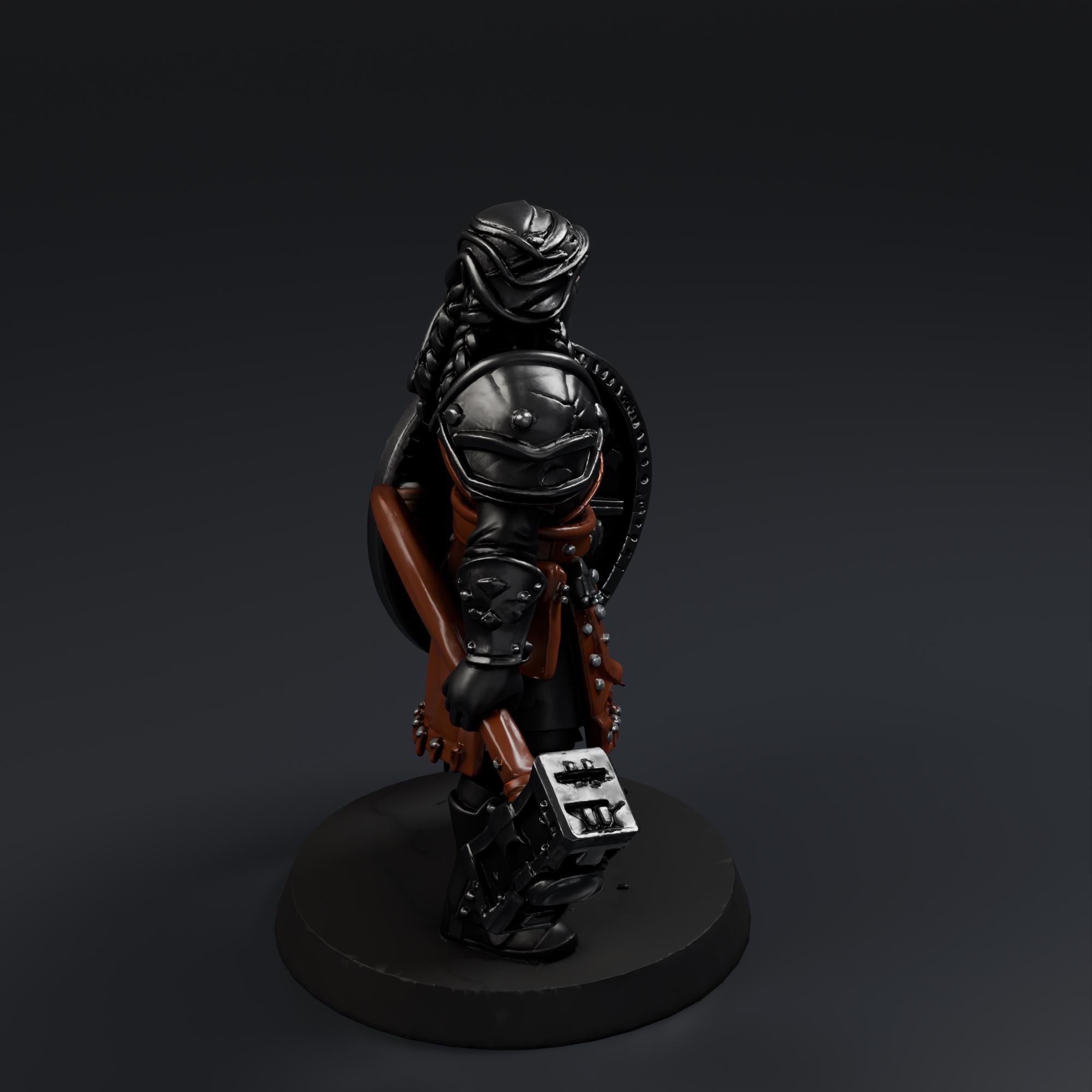 Dwarf Shieldmaiden 2 STL File - Fantasy Tabletop Miniature 28mm Wargaming 3D Print