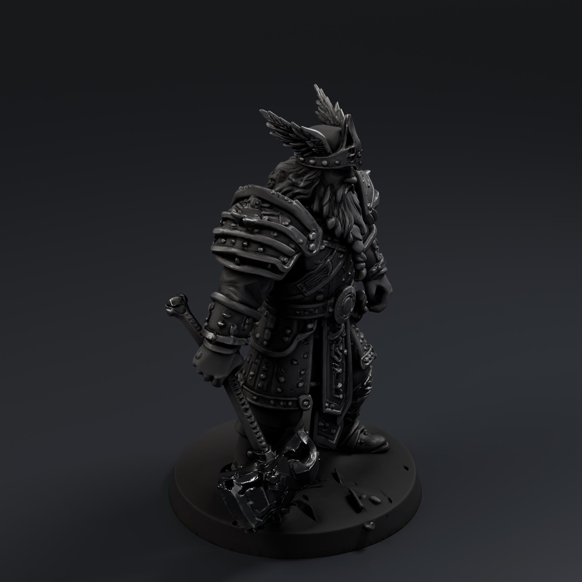 Dwarf Hammerguard STL File - Fantasy Tabletop Miniature 28mm Wargaming 3D Print