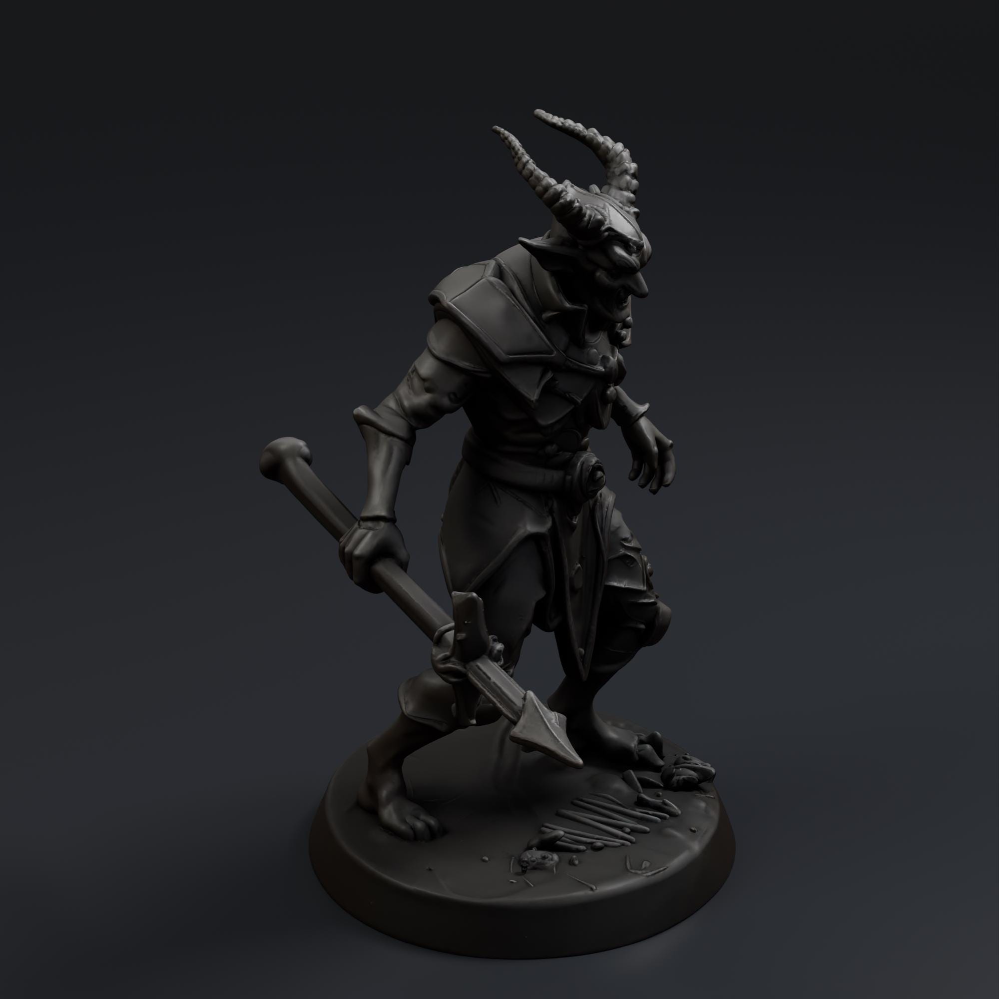 Demon STL File - Fantasy Tabletop Miniature 28mm Wargaming 3D Print