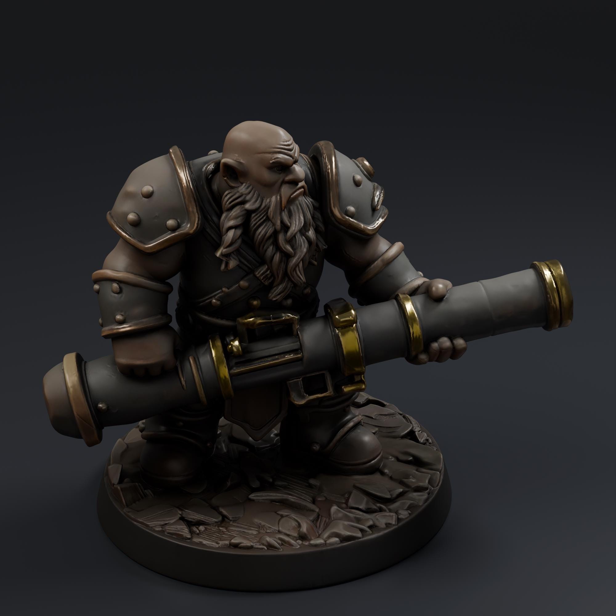 Dwarf Heavy Gunner Miniature Pack - 2 Sculpts