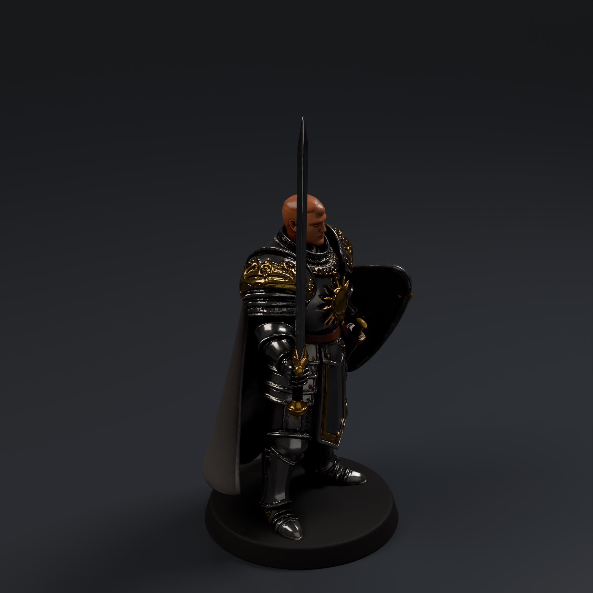 Fantasy Knight 2 STL File - Fantasy Tabletop Miniature 28mm Wargaming 3D Print
