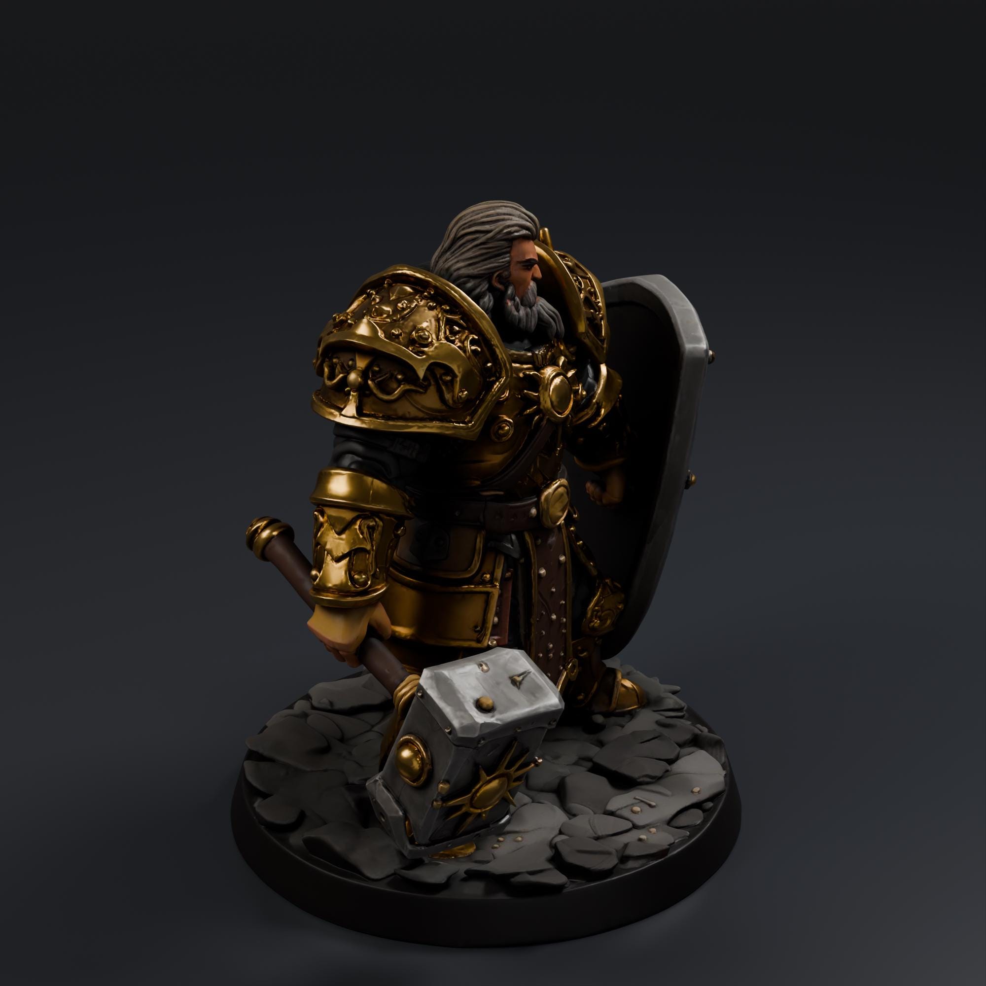 Fantasy Knight 1 STL File - Fantasy Tabletop Miniature 28mm Wargaming 3D Print