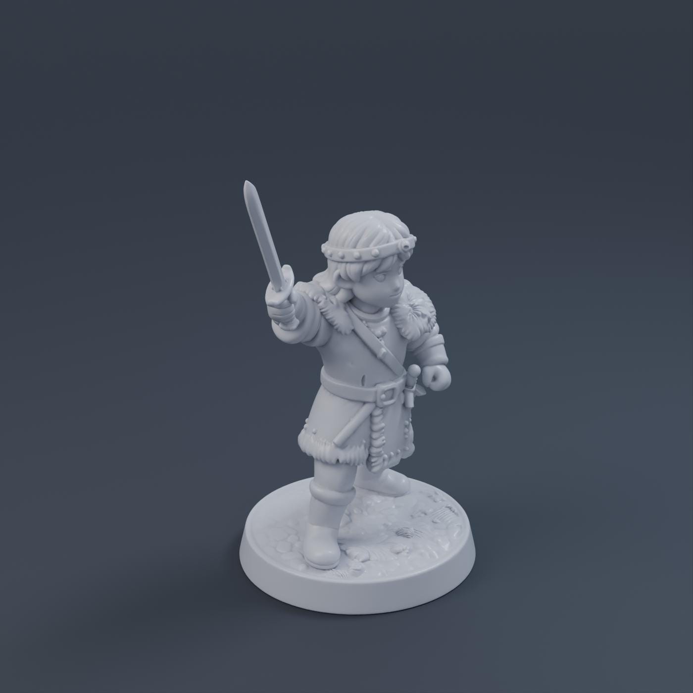 Tabletop STL File - Fantasy Tabletop Miniature 28mm Wargaming 3D Print