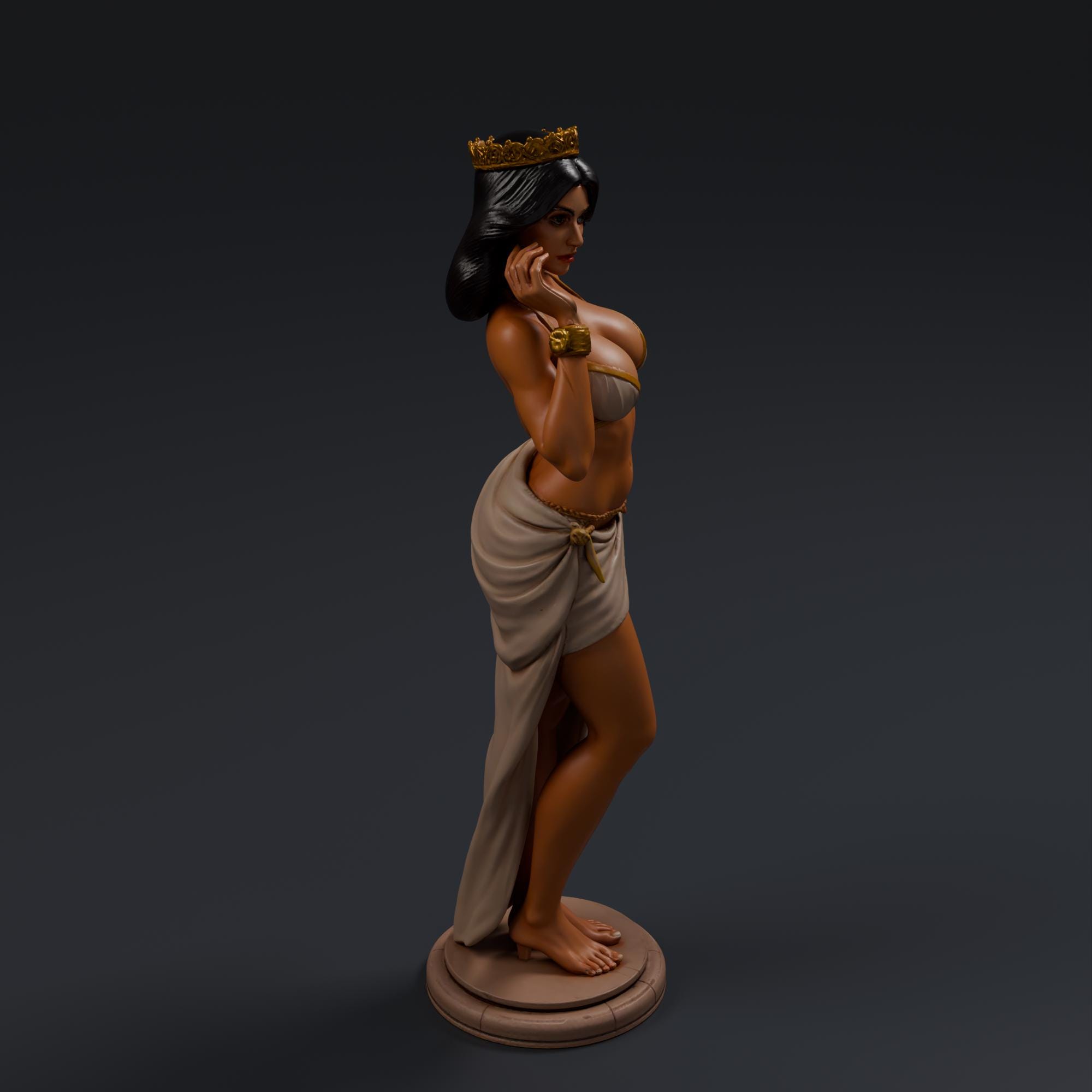 Goddess Figure STL File - Fantasy Tabletop Miniature 28mm Wargaming 3D Print
