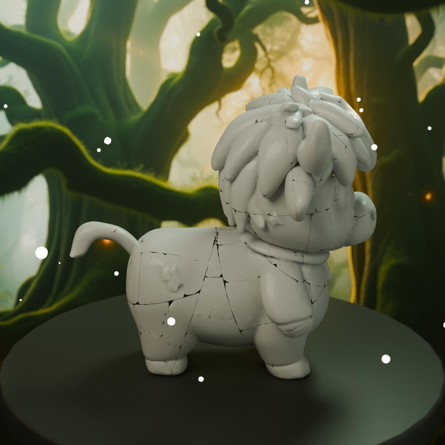Highland Cow STL File - Cute 3D Printed Animal Figurine Kawaii Desk Decor
