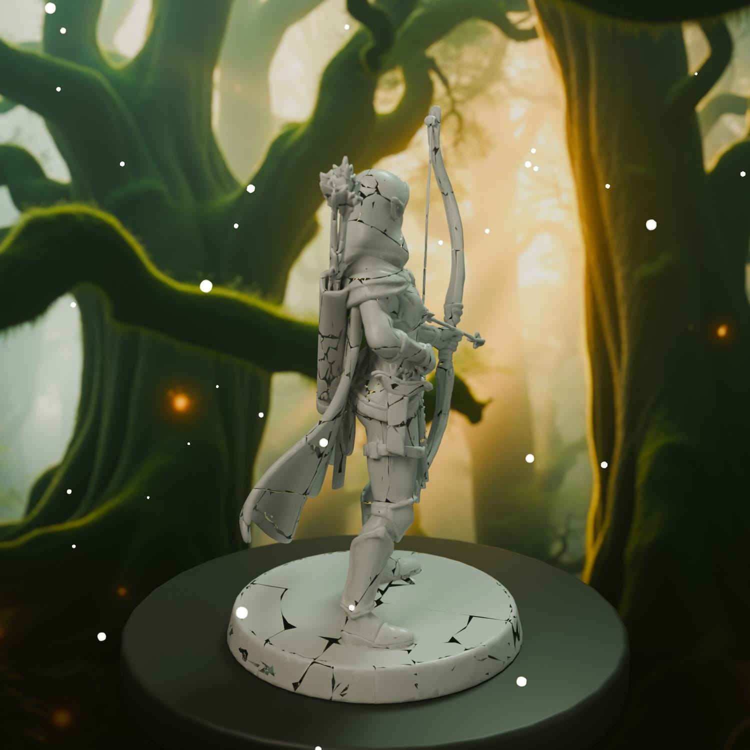 Elf Ranger STL File - Fantasy Tabletop Miniature 28mm Wargaming 3D Print
