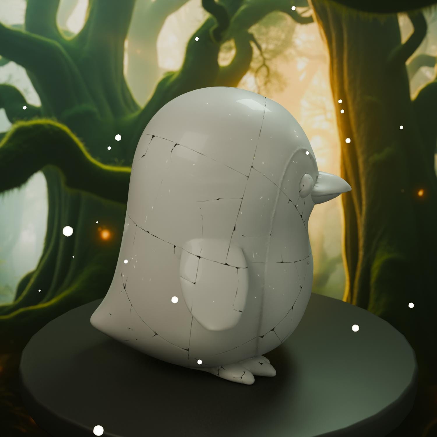 Cute Penguin STL File - Cute 3D Printed Animal Figurine Kawaii Desk Decor