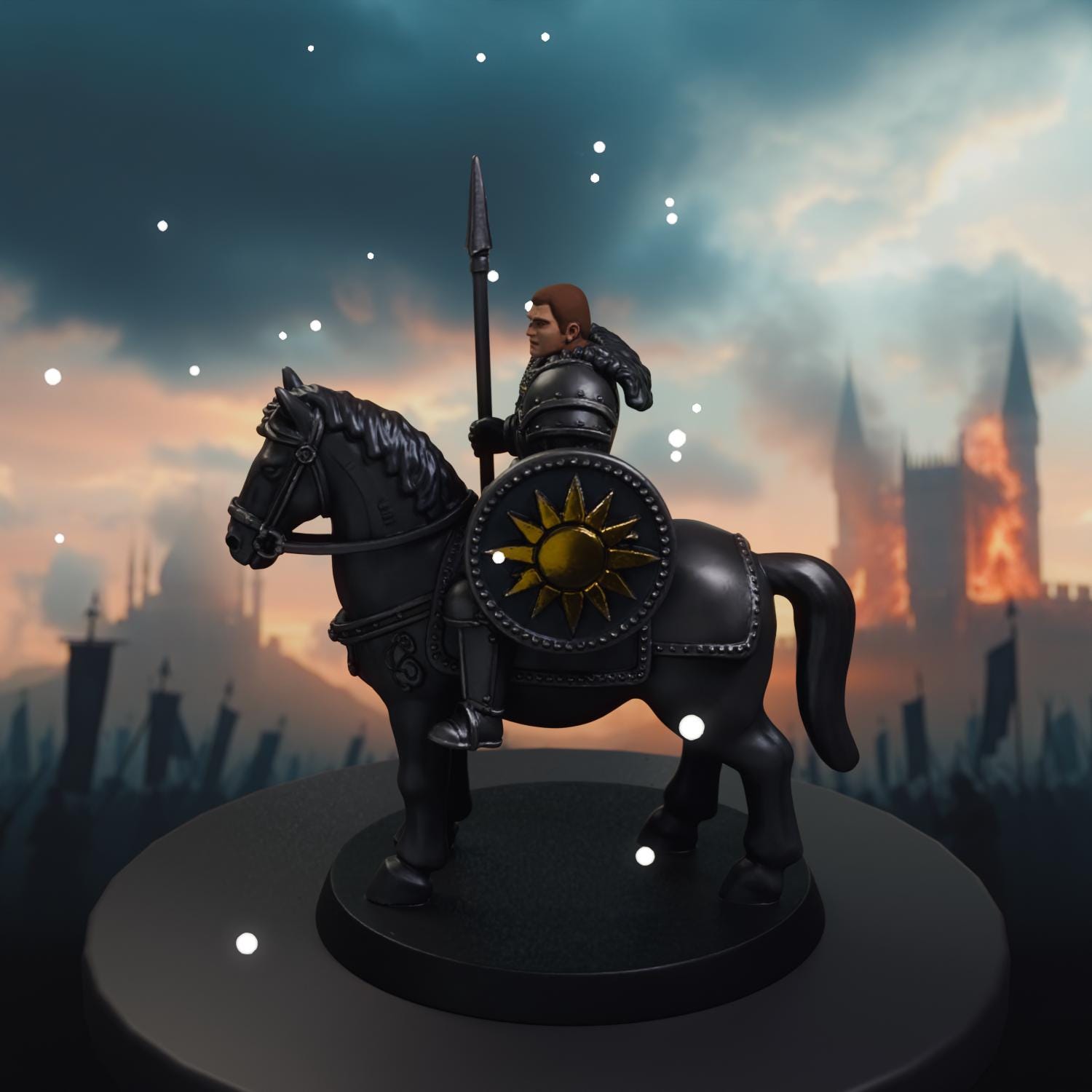 Horse Knight1 STL File - Fantasy Tabletop Miniature 28mm Wargaming 3D Print