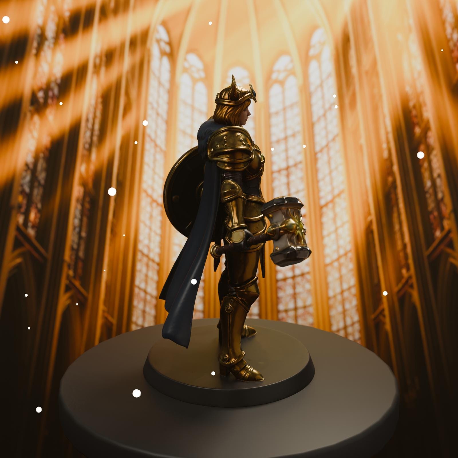 Paladin STL File - Fantasy Tabletop Miniature 28mm Wargaming 3D Print