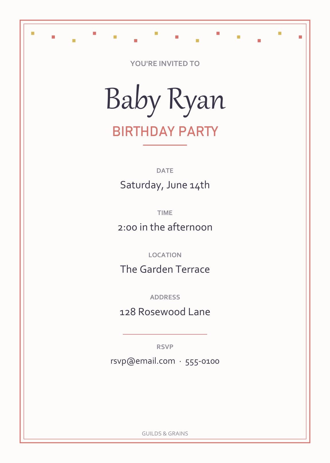 Birthday Invitation Template Editable, Printable Kids Birthday Party Invite, Any Age, Instant Download Digital Invitation