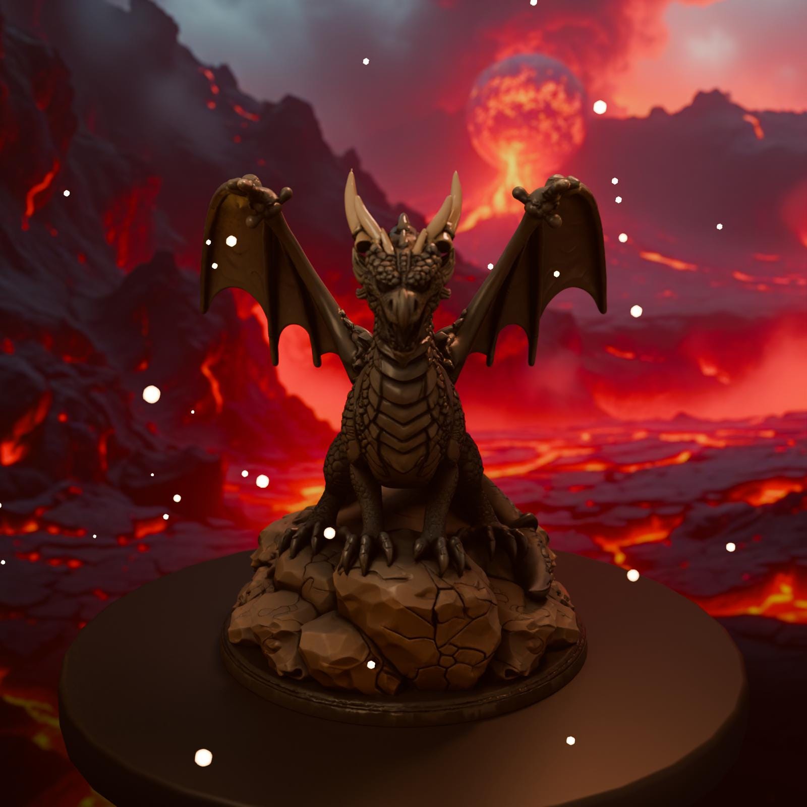 Dragon Statue Miniature Pack - 2 Sculpts